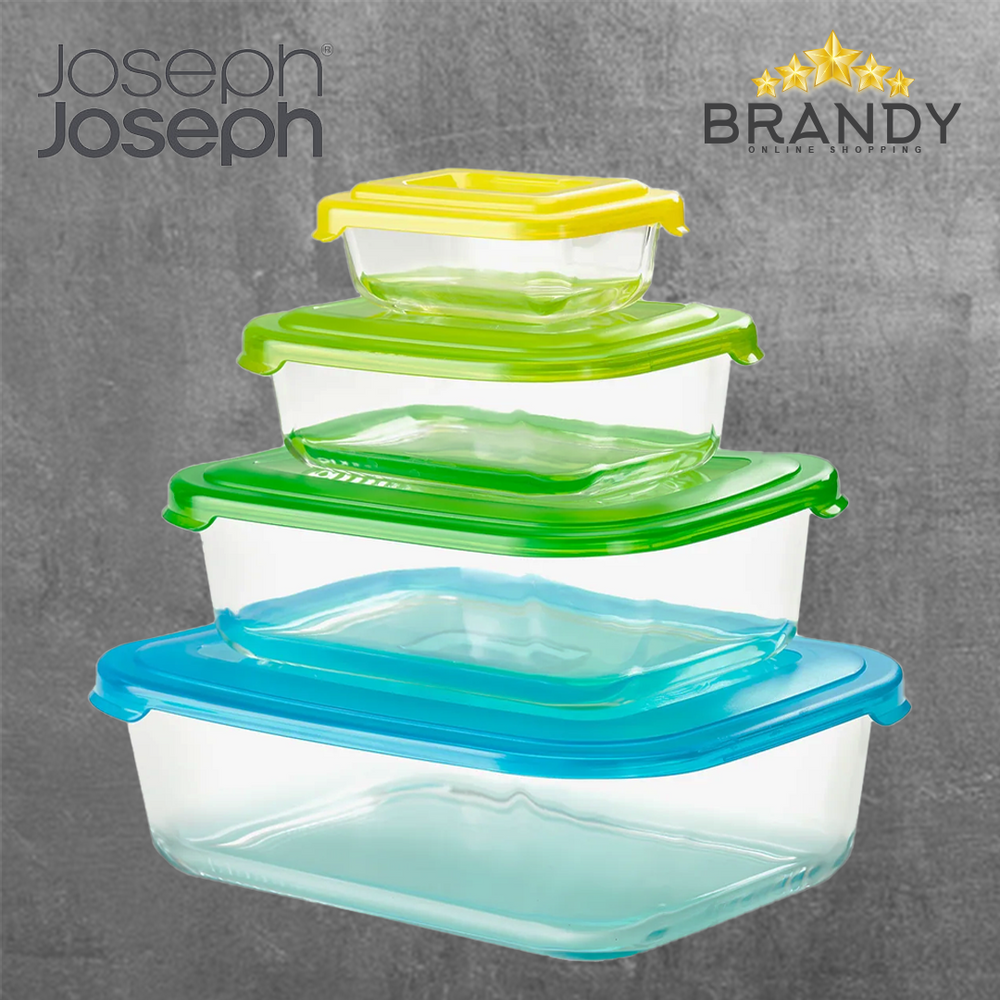 Nest Glass Multicolor Food Storage Set 4pcs