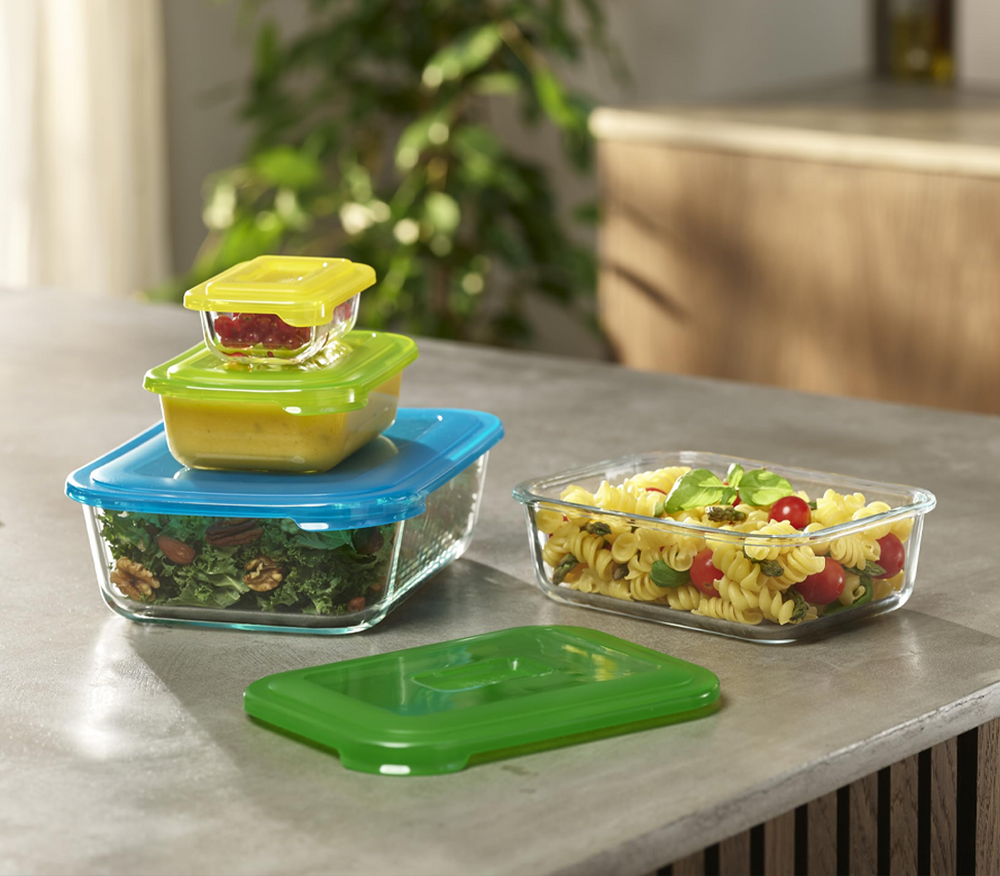 Nest Glass Multicolor Food Storage Set 4pcs
