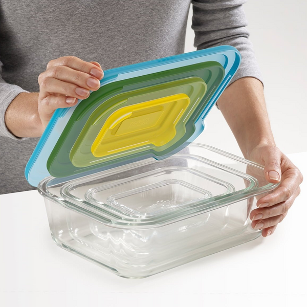 Nest Glass Multicolor Food Storage Set 4pcs