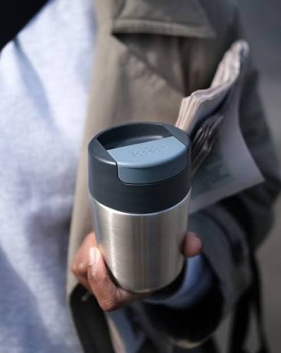 Joseph Joseph Sipp Steel Travel Mug with Hygienic Flip-Top Lid 340 ml