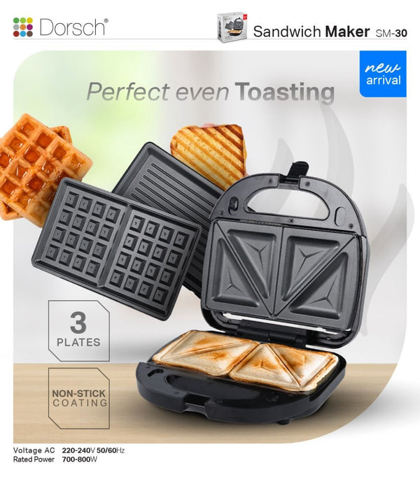 Sandwich & Waffle Maker SM-30