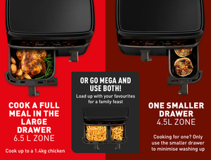 Dual Easy Fry Digital 11L EY9428GO with Touch Screen