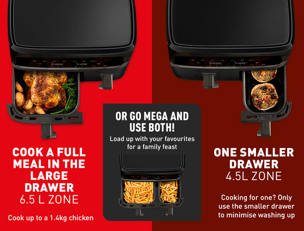 Dual Easy Fry Digital 11L EY9428GO with Touch Screen