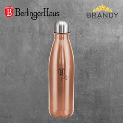 Vacuum Bottle Rose Gold 500ml Stainless Steel 18/10 Leakproof Insulated