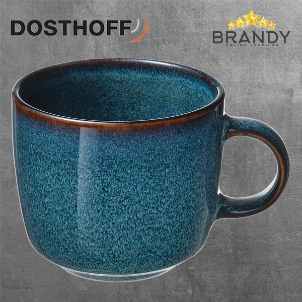 Ocean Blue Porcelain Mugs Set 6pcs