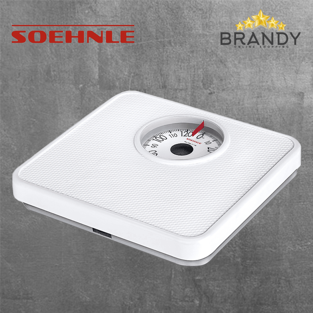 Tempo White Body Scale 130Kg Capacity Mechanical Bathroom Scale Non-Slip Surface