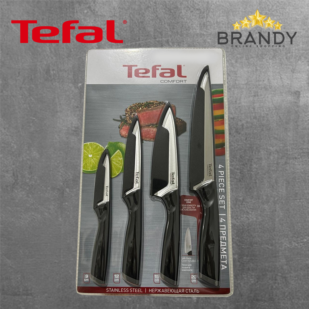 Comfort Set 4 Knives With Cover, Stainless Steel Blades, Ergonomic Handles