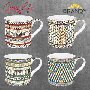 Neo Classic Mugs Set 4pcs Porcelain 300ml