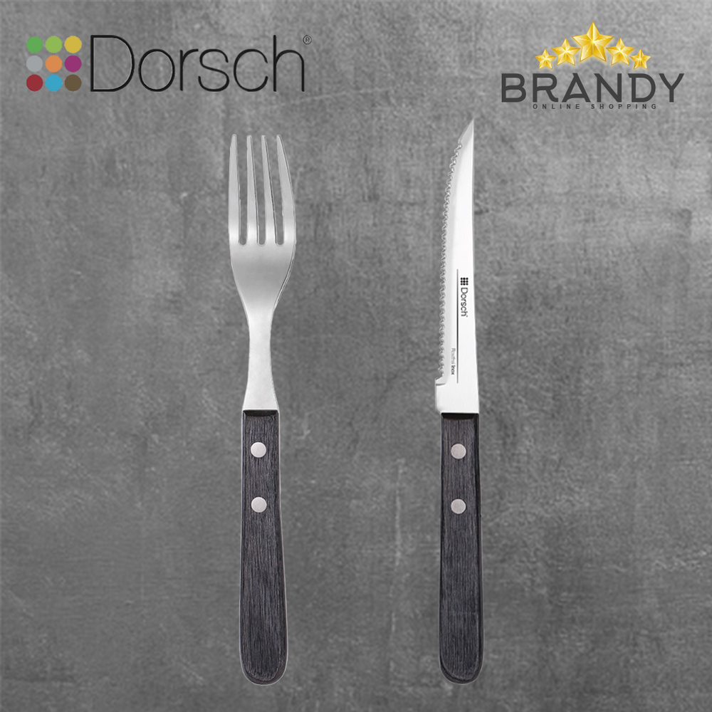 Wooden Steak Set 8pcs with Pakka Wood Handles