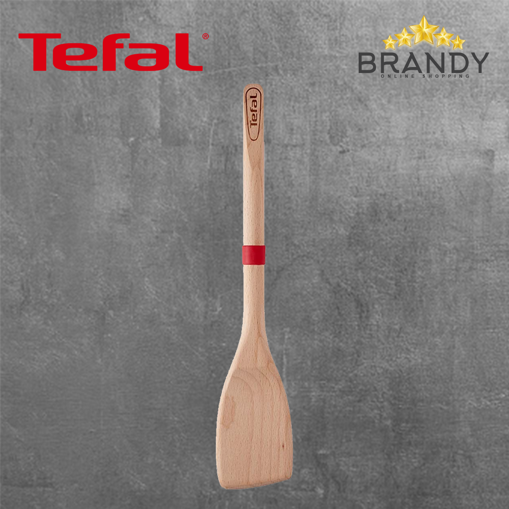 Ingenio Wood Spatula with Red Silicone Ring