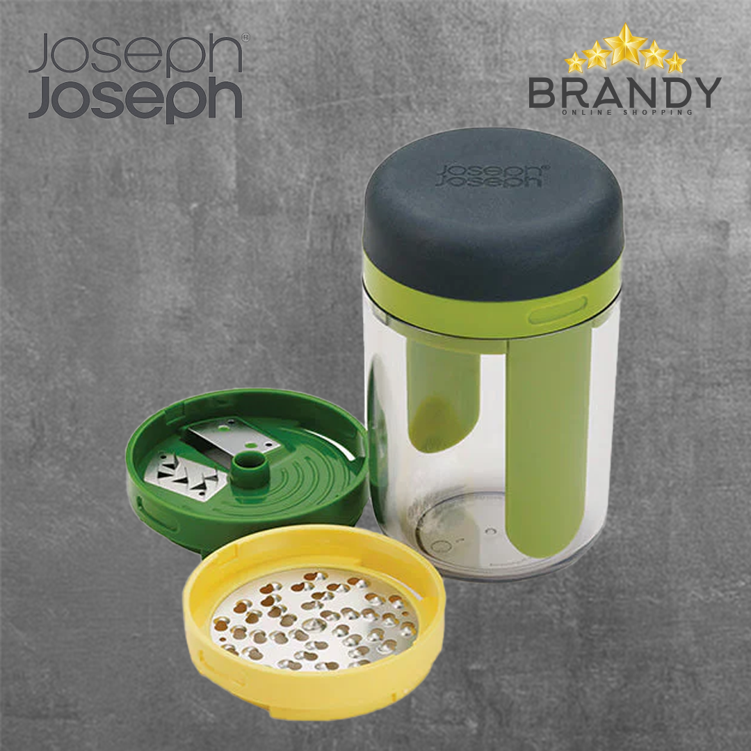 Joseph Joseph Spiro Handheld Spiralizer 3-in-1 Coarse Fine Grater Gree