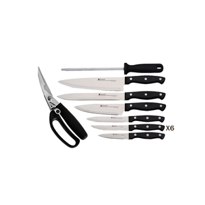 Classic Knife Set 14pcs with Wooden Stand + Free Tefal Tongs