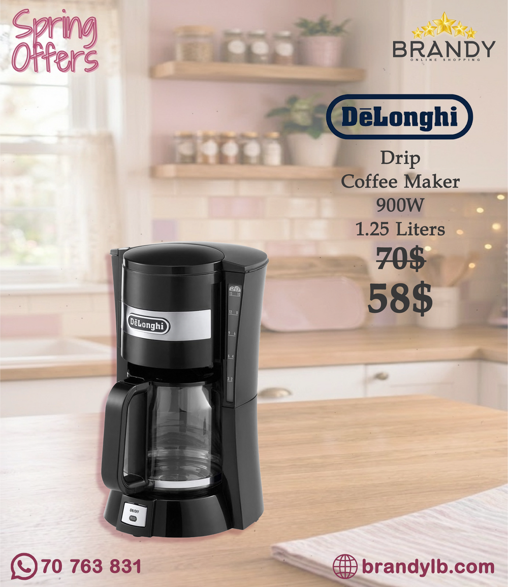 De'Longhi ICM15210.1 10-Cup Drip Coffee Maker 1.25L Glass Carafe Black