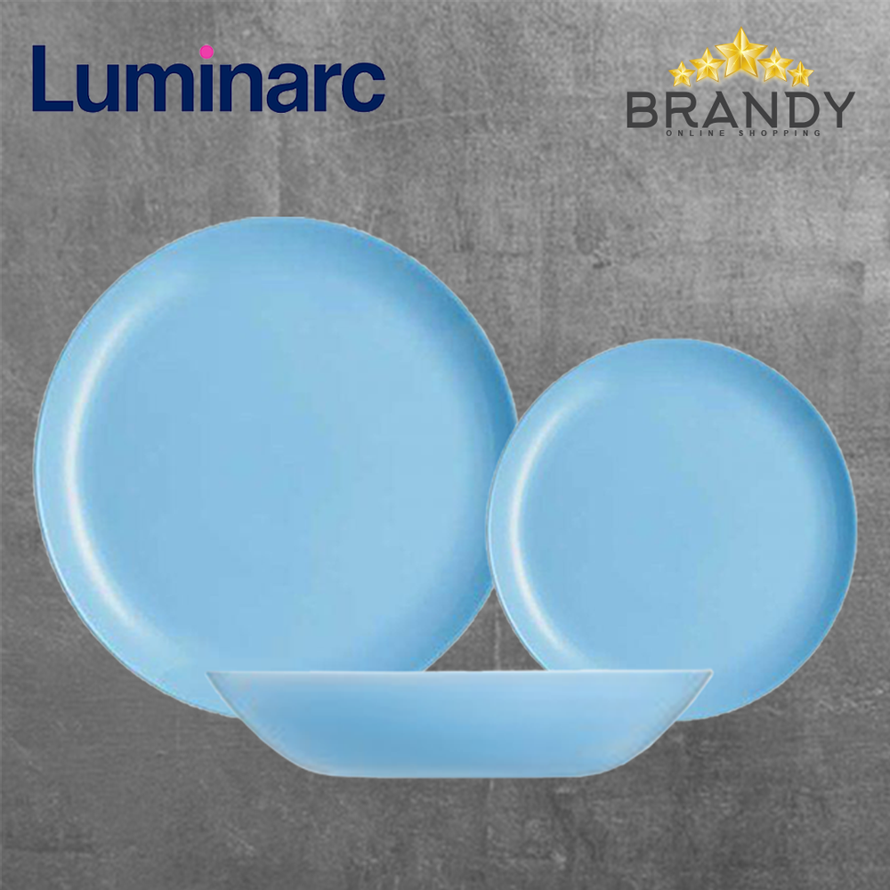 Diwali Blue Dinner Set 18pcs - Opal Glass Tableware