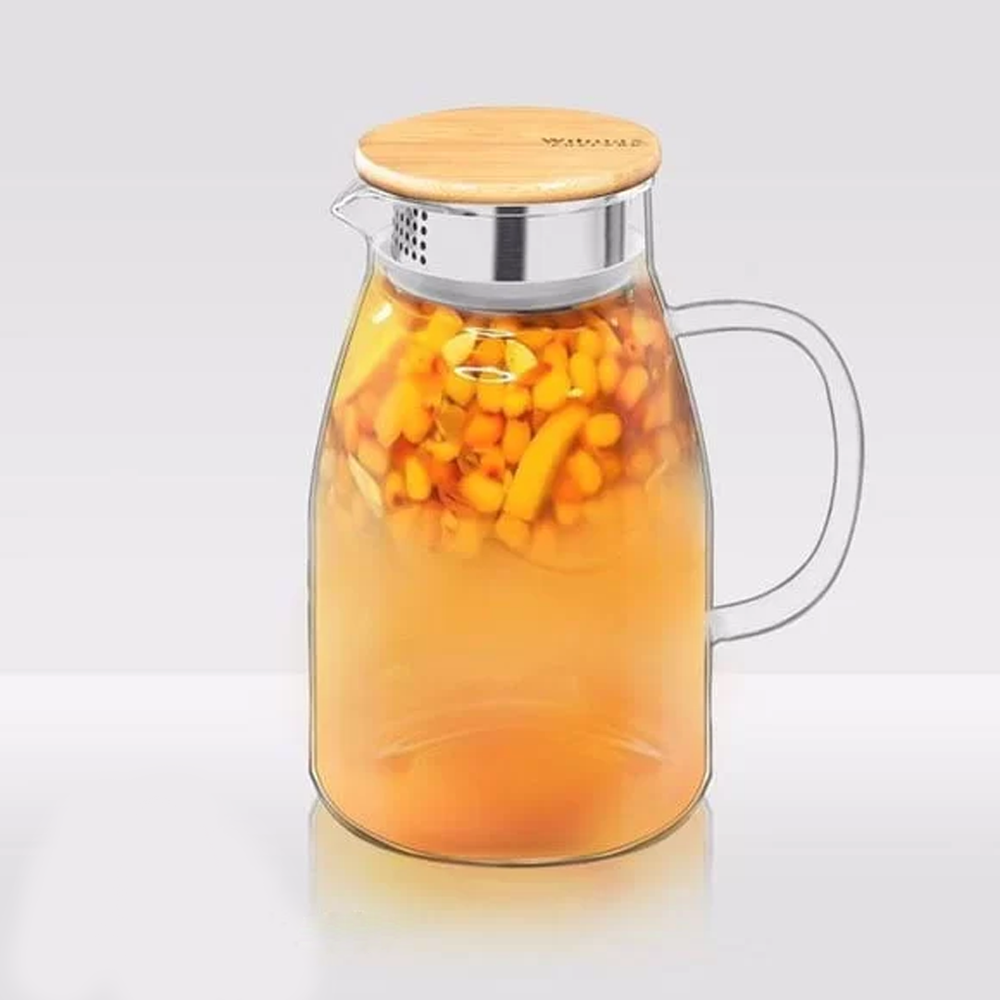Wilmax Glass Jug with Stainless Steel Lid