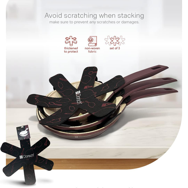 Pans Protectors Set of 3 - Anti Scratch Kitchen Accessory