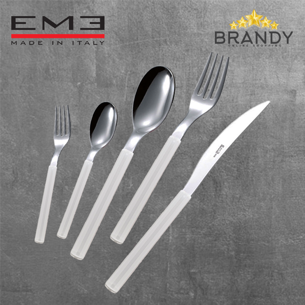 Sky White Cutlery Set 30pcs - Stainless Steel, Made in Italy