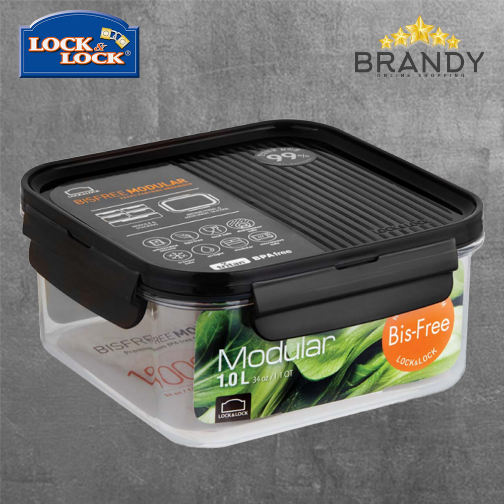 Modular Food Container Square, BPA Free, Freezer & Microwave Safe