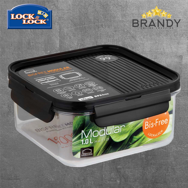 Modular Food Container Square, BPA Free, Freezer & Microwave Safe