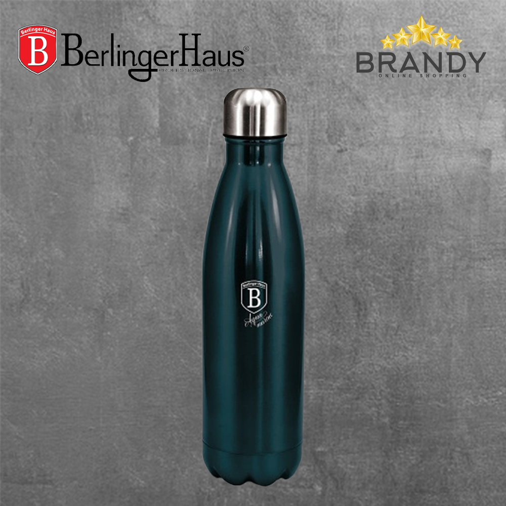 Vacuum Bottle Aquamarine 500ml Stainless Steel Leakproof Insulated Jug