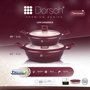 Premium Granite Low Casserole with Proglider Non-stick Coating