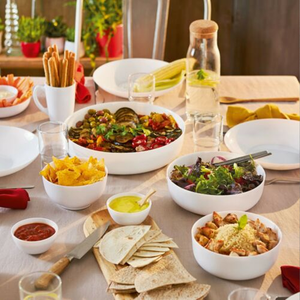 Diwali Set 4 Round Roasters - Opal Glass Serveware