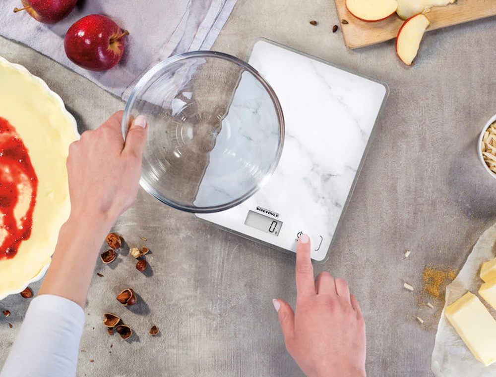 Marble Kitchen Scale 5Kg with Precision Measurement, Slim Digital LCD Display