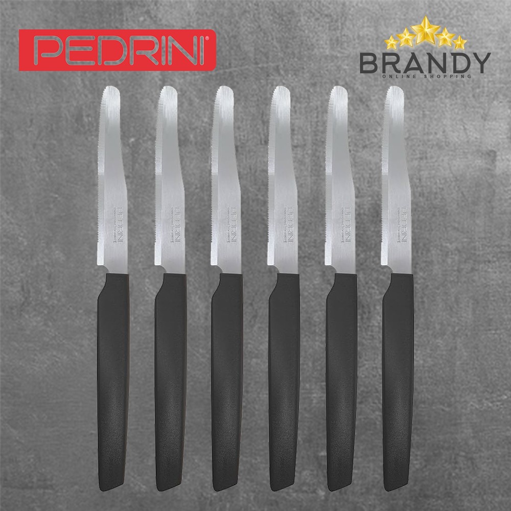 Black Knives Set 6pcs Stainless Steel