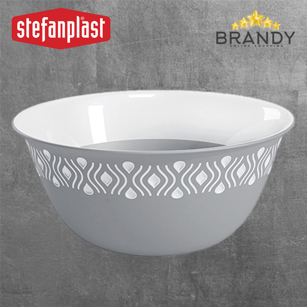 Tosca Grey Bowl - Elegant Italian Design, Microwave Safe