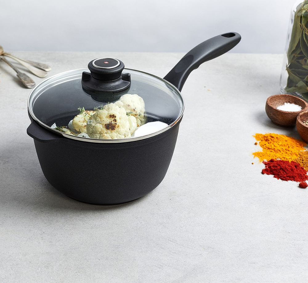Diamond Saucepan with Non-Stick Coating, Black, Oven Safe