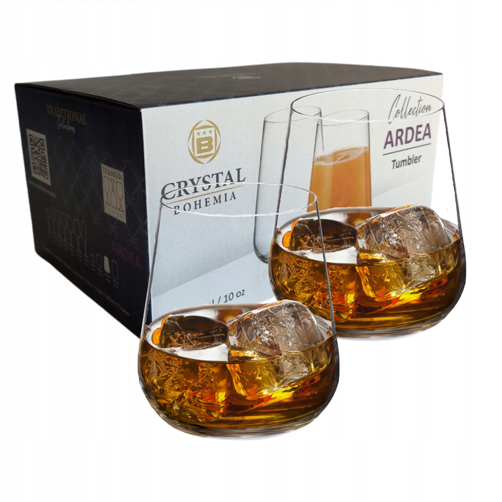 Ardea Short Cups Set 6pcs, Crystal Glass, 320ml