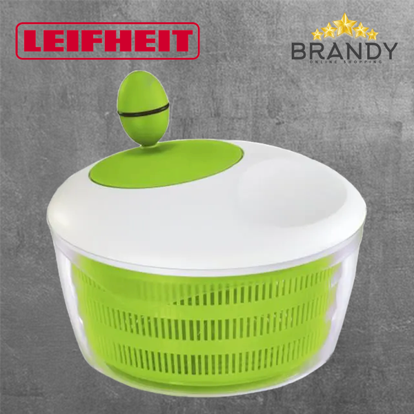 Salad Spinner 25cm Plastic White & Green