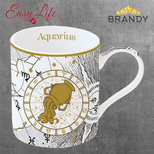 Zodiac Mug Aquarius Porcelain 350ml