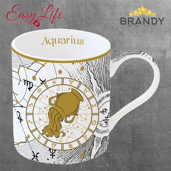 Zodiac Mug Aquarius Porcelain 350ml