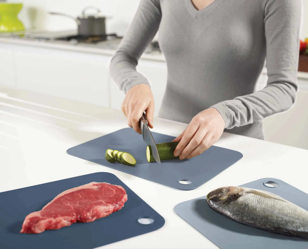 Joseph Joseph Pop 3-piece Blue Chopping Mat Set