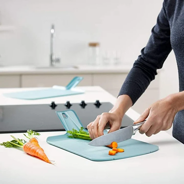 Joseph Joseph Chop2Pot™ Plus 2-piece Blue Chopping Board Set