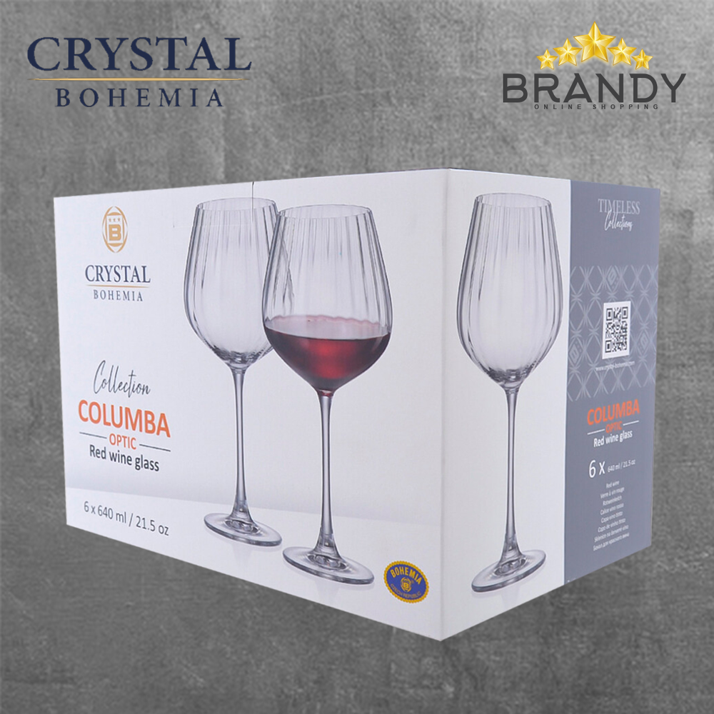 Columba Optic Wine Glasses Set 6pcs