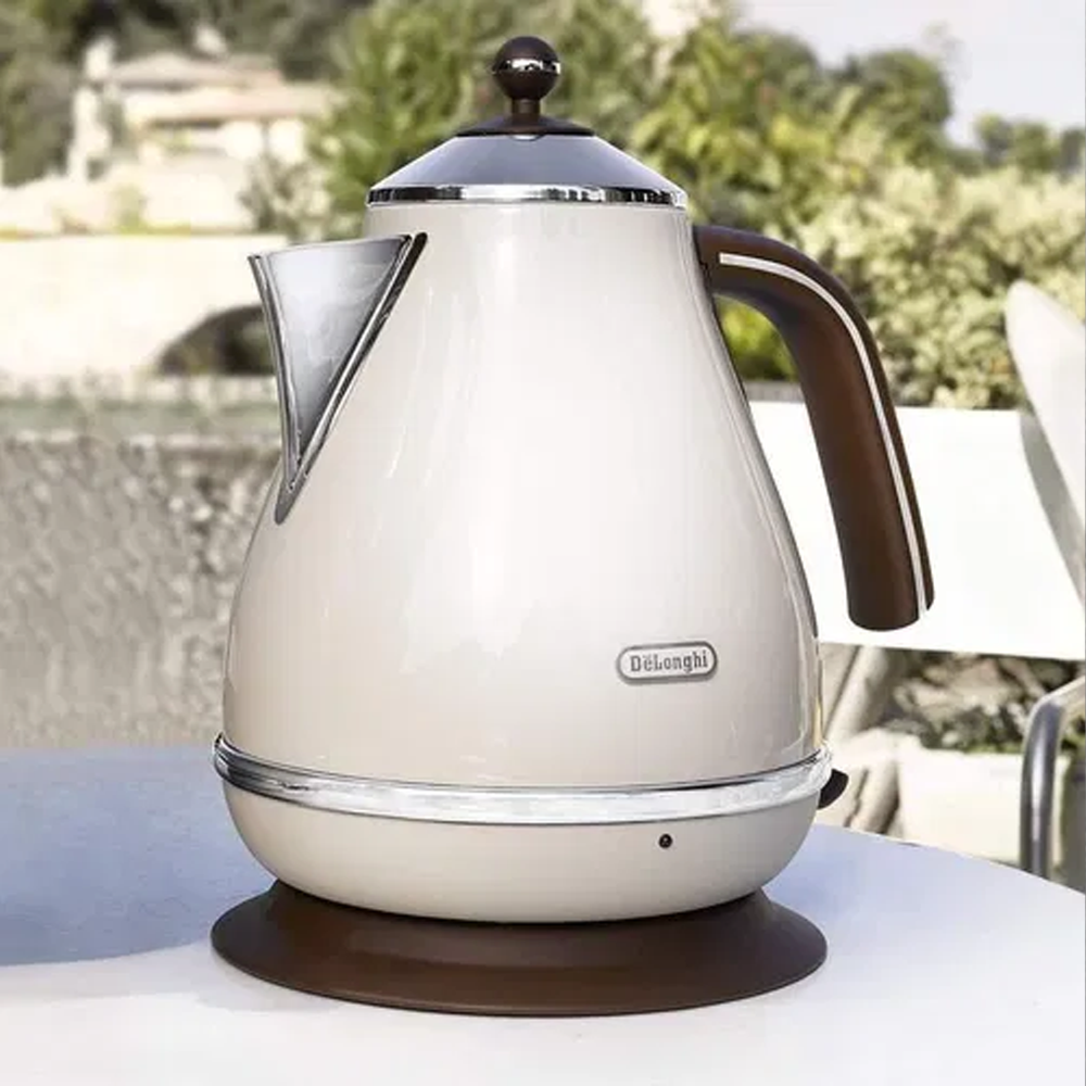 Icona Vintage Electric Kettle Beige KBOV2001BG Retro 1.7L Stainless Steel