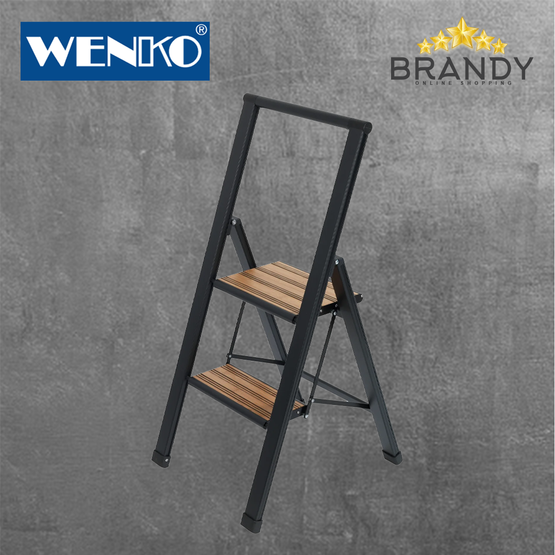 WENKO Aluminium Folding Stepladder 2 Steps Model 50482100