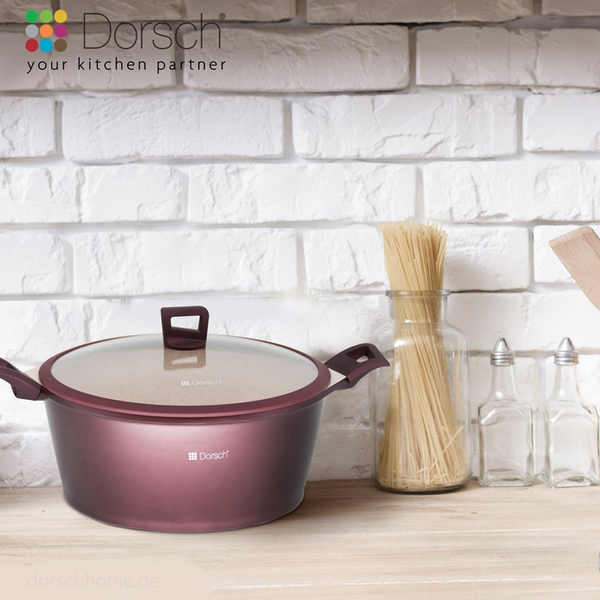 Premium Granite Pot with Glass Lid - Multiple Sizes