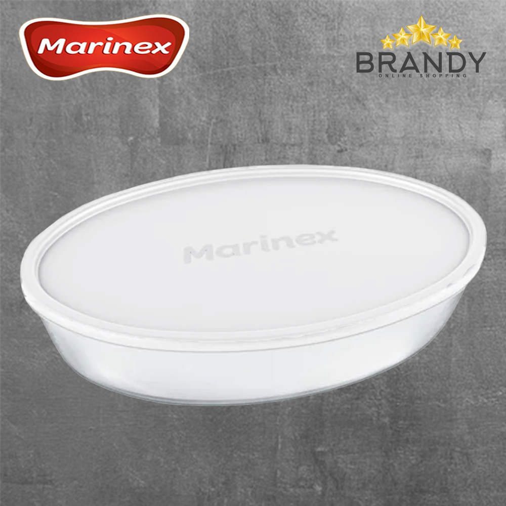 Oval Roaster With Lid 36x25cm Tempered Glass