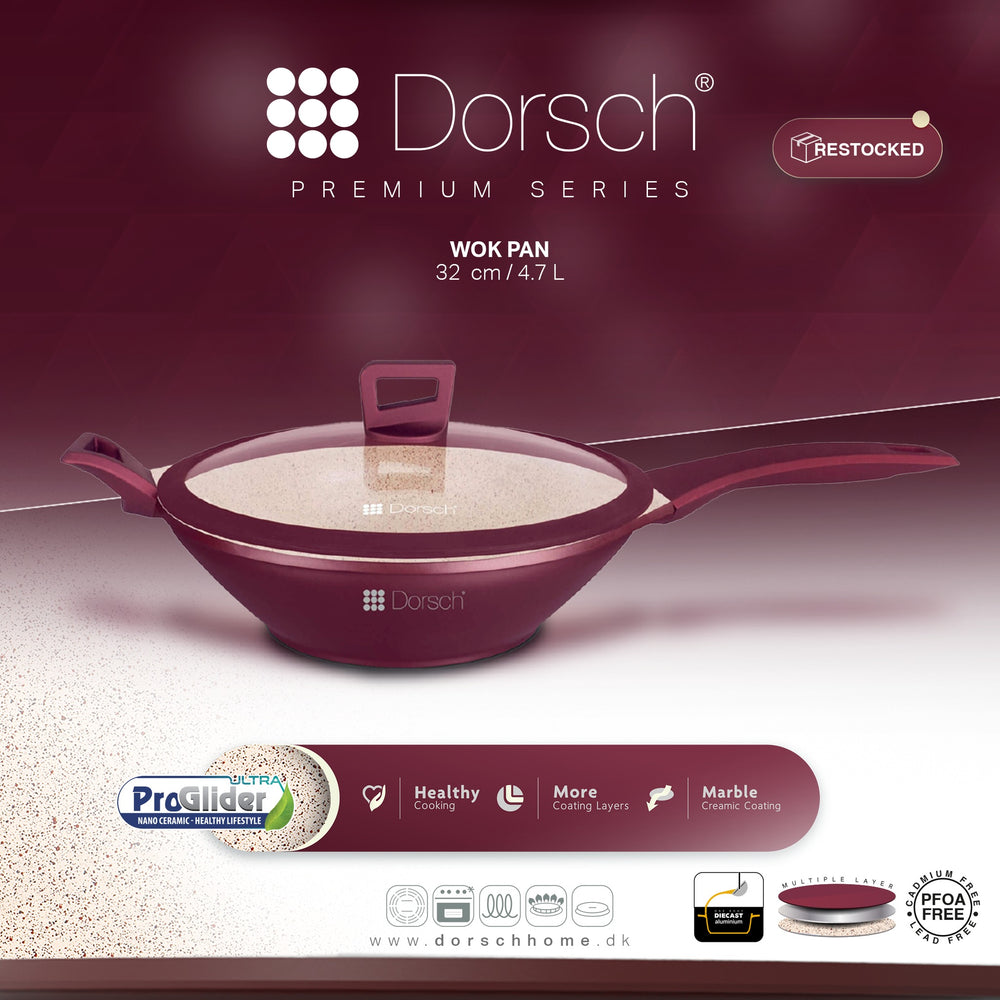Premium Granite Wok 32cm Non-Stick Cookware
