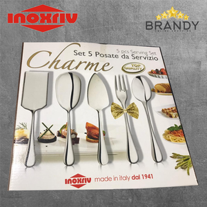 Inoxriv Charme 5-Piece Stainless Steel Serving Set Mirror Polished