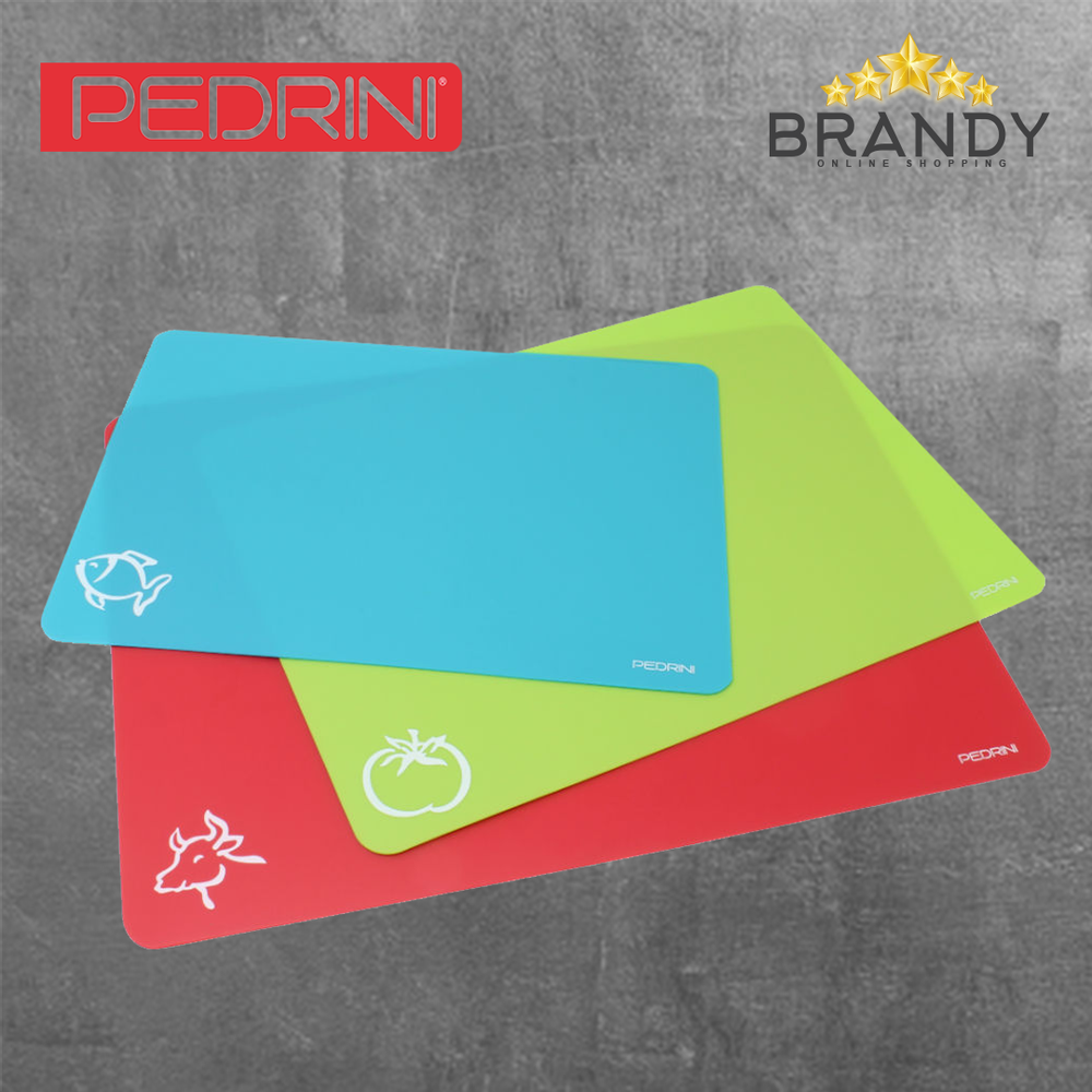 Cutting Boards Set - 3 Plastic Foils, Multi-Color