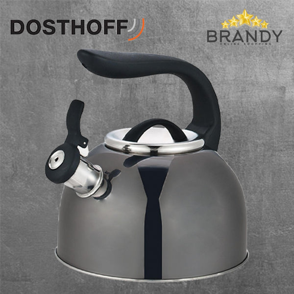 Dark Steel Kettle 3L with Whistle