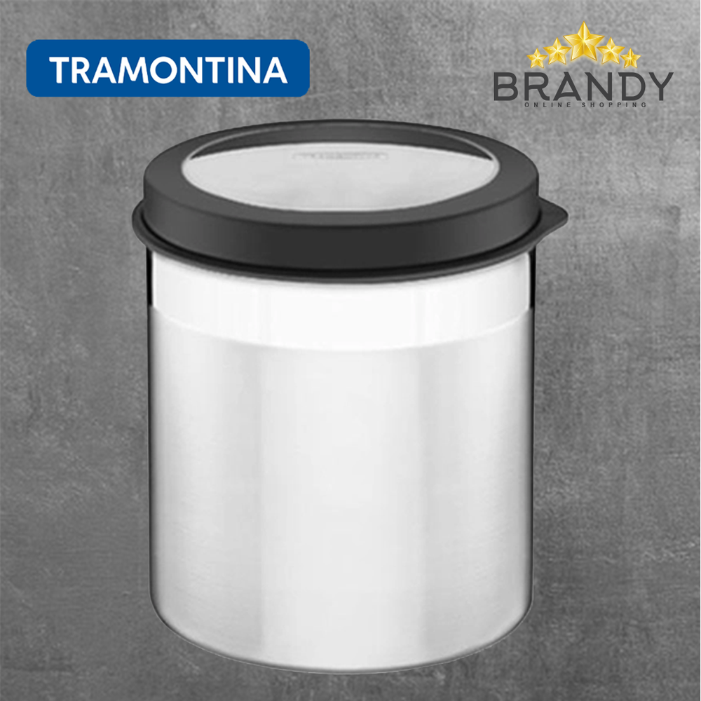 Stainless Steel Canister with Plastic Lid