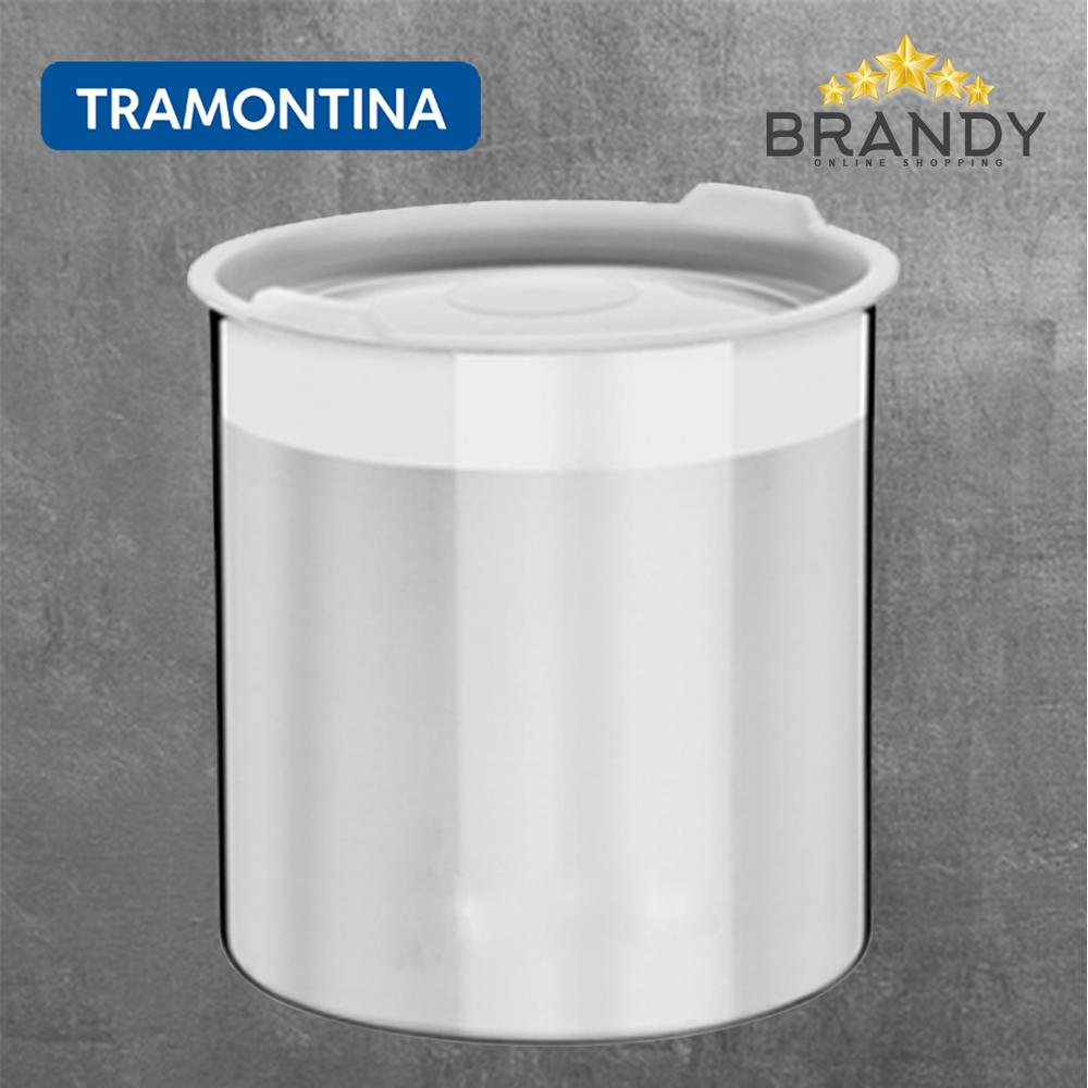 Stainless Steel Canister with Plastic Lid