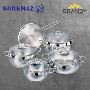 Tombik Cookware Set 5pcs Stainless Steel