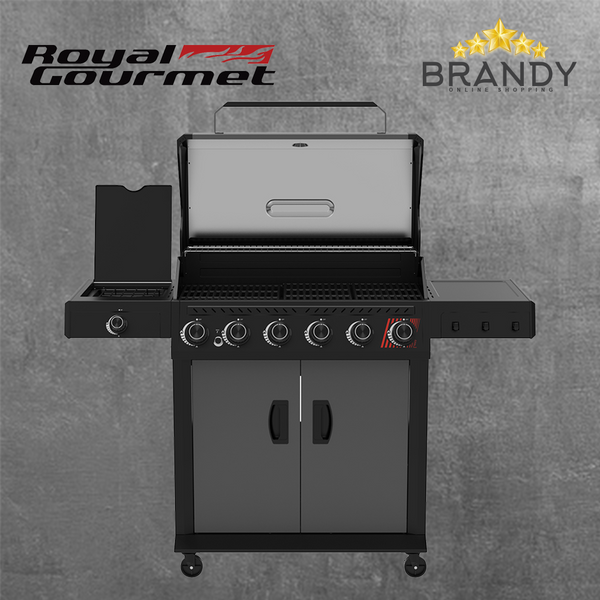 Royal Gourmet Gas & Charcoal BBQ with Side Burner 150x118x65cm