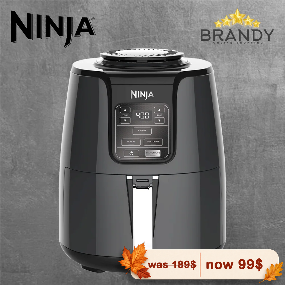 Ninja AF100 Air Fryer 3.8L Digital 1550W 4 Functions Grey
